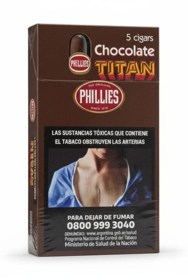 (86900) Phillies Titan Chocolate cajita de 5 unidades
