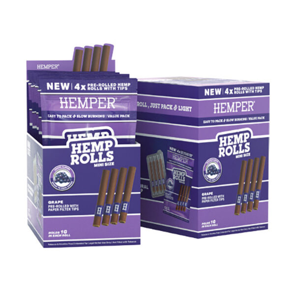 (15014) Glass Tips Rolls 4 PK Hemper Mini Size Grappe
