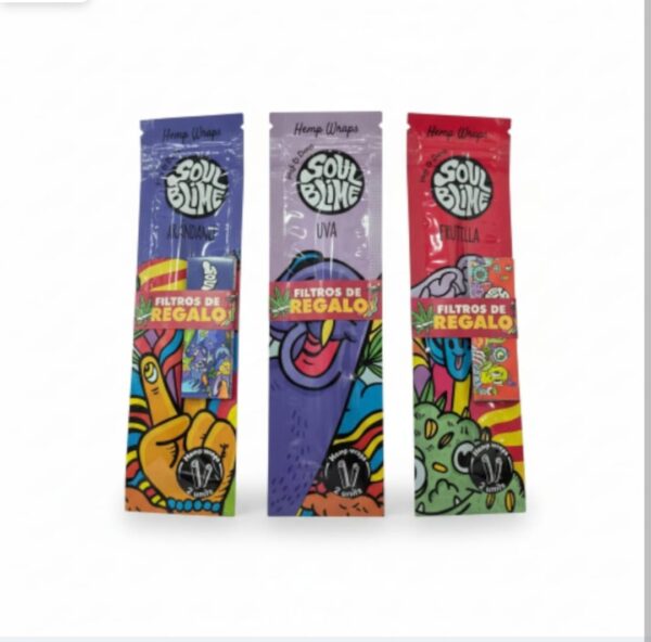 (13000) Hemp Wrap - Hojas de Canamo Saborizadas (Frutilla/Uva/Arándano) + Tips de Regalo